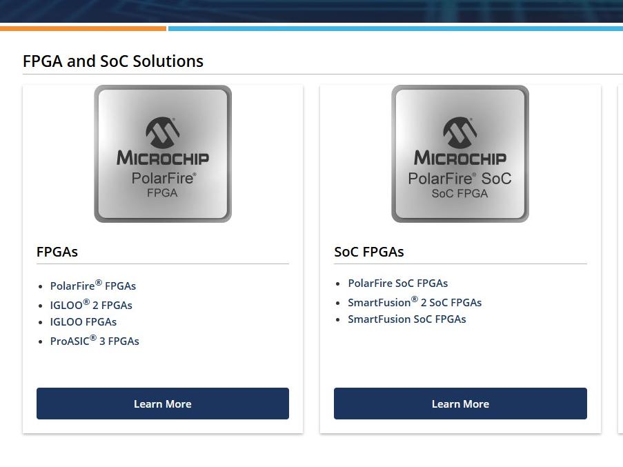 Microchip美国微芯的FPGA系列